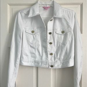 Lily Pulitzer white jean jacket
